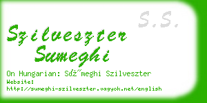 szilveszter sumeghi business card